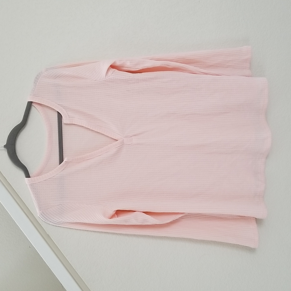 Pink V neck Top